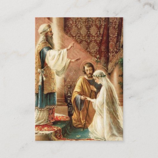 Katholieke weddenschap voor echtgenoot en vrouw informatiekaartje (Voorkant)