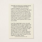 Katholieke weddenschap voor echtgenoot en vrouw visitekaartje (Achterkant)