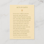 Katholieke WET VAN DE FAITH PRAYER Heilige Kaarten Visitekaartje (Achterkant)
