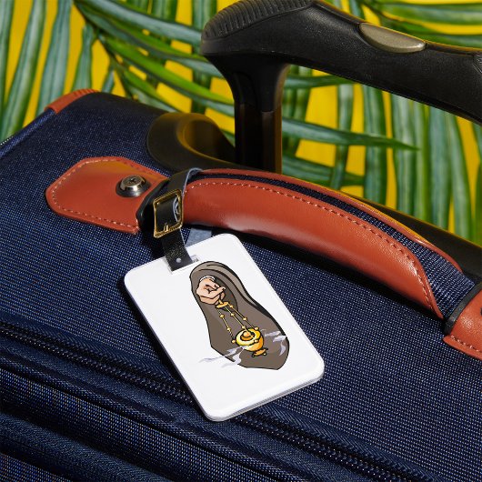 Katholieke wierook censureert religieuze eredienst bagagelabel