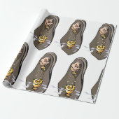 Katholieke wierook censureert religieuze eredienst cadeaupapier (Uitgerold)