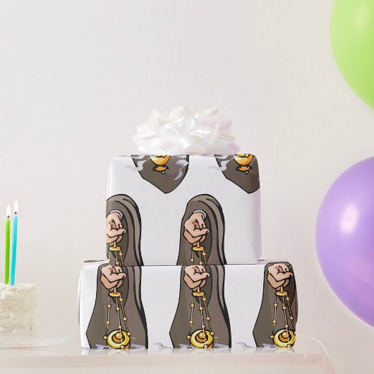 Katholieke wierook censureert religieuze eredienst cadeaupapier