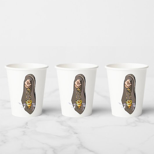 Katholieke wierook censureert religieuze eredienst papieren bekers