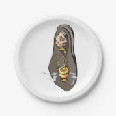 Katholieke wierook censureert religieuze eredienst papieren bordje (Voorkant)