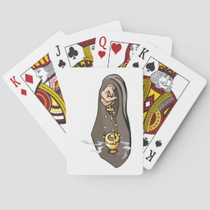 Katholieke wierook censureert religieuze eredienst pokerkaarten