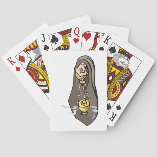 Katholieke wierook censureert religieuze eredienst pokerkaarten (Achterkant)