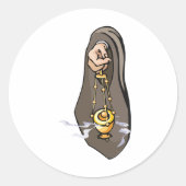 Katholieke wierook censureert religieuze eredienst ronde sticker (Voorkant)