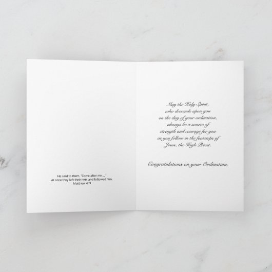 Katholieke wijding tot het priesterschap Groet Kaart (Binnen)