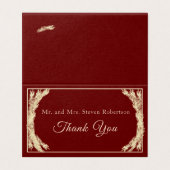 Katholieke Winterbruiloft Hartelijk dank Kaart (Buitenkant ongevouwen)