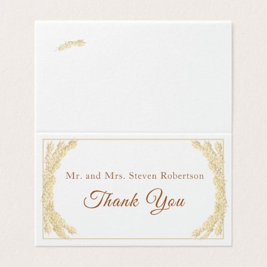 Katholieke Winterbruiloft Hartelijk dank Kaart (Buitenkant ongevouwen)