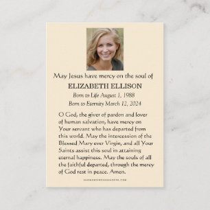 Katholieke Zalige Maria Madonna-rouwherdenking Informatiekaartje