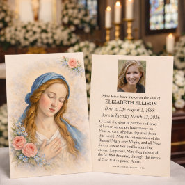 Katholieke Zalige Maria Madonna-rouwherdenking Visitekaartje