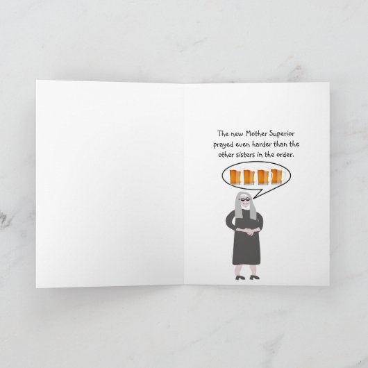 Katholieke Zuster Humor Kaart (Binnen)