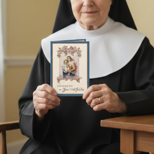 Katholieke Zuster Jubileum Verjaardag Maagd Maria Kaart