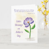 Katholieke zuster op Moederdag Blessenaar Violet Kaart (Gele Bloem)