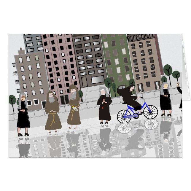 Katholieke zusters en monniken Retro-kunst (Voorkant Horizontaal)