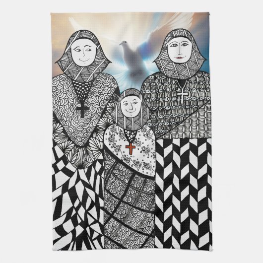 Katholieke Zusters Keukenhanddoek (Verticaal)