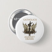 Katholieken tegen Obama Ronde Button 5,7 Cm (Voorkant /achterkant)