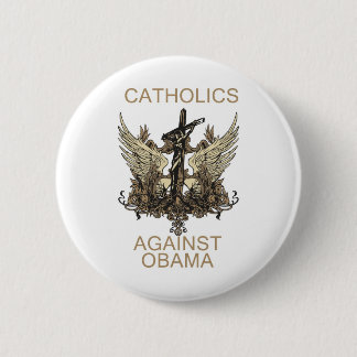 Katholieken tegen Obama Ronde Button 5,7 Cm