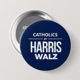 Katholieken voor Harris Walz Ronde Button 7,6 Cm