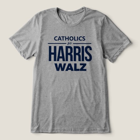 Katholieken voor Harris Walz Tri-Blend Shirt (Design voorkant)