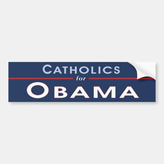 Katholieken voor Obama Bumpersticker (Voorkant)