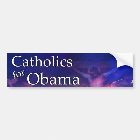 Katholieken voor Obama Bumpersticker (Voorkant)