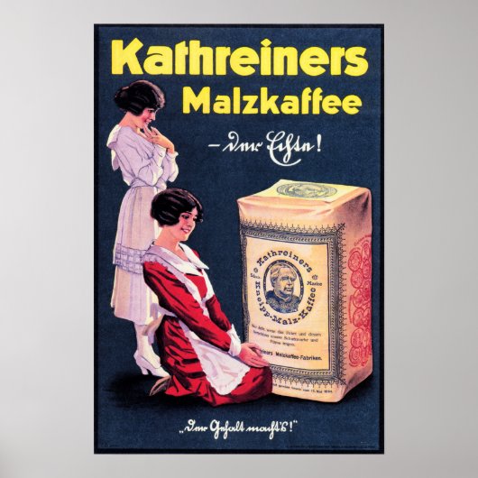 KATHREINERS MALZKAFFEE German Coffee Powder Drink Poster (Voorkant)