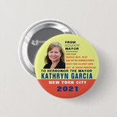 Kathryn Garcia voor burgemeester NYC 2021 Ronde Button 5,7 Cm (Voorkant /achterkant)