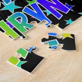 "KATHRYN" voornaam, geun "HAPPY BIRTHDAY" Legpuzzel (Zijkant)