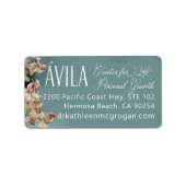 Kathy Custom Business Logo Blue Orchid Etiket (Voorkant)