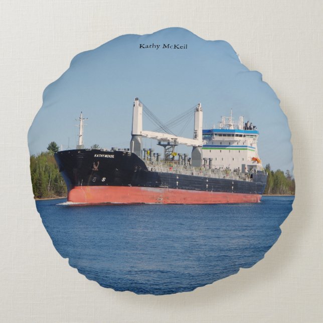 Kathy McKeil rond kussen (Achterkant)