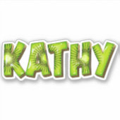 Kathy Name Kiwi Design Aufkleber Sticker (Voorkant)