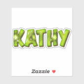 Kathy Name Kiwi Design Aufkleber Sticker (Vel)