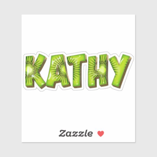 Kathy Name Kiwi Design Aufkleber Sticker (Vel)