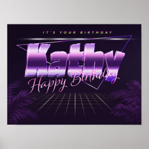 Kathy Name Vorname retro Poster Geburtstag