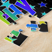 "KATHY" voornaam, geun "HAPPY BIRTHDAY" Legpuzzel (Zijkant)