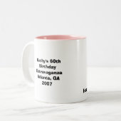 Kathy's 60ste verjaardag ExtravaganzaAtlant... Tweekleurige Koffiemok (Voorkant links)