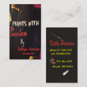 Kathy's biz kaart voor & achter visitekaartje (Voorkant / Achterkant)