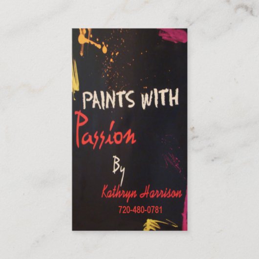 Kathy's biz kaart voor & achter visitekaartje (Voorkant)