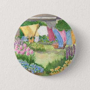 Kathy's wasgoed op Monhegan is Maine Round Button