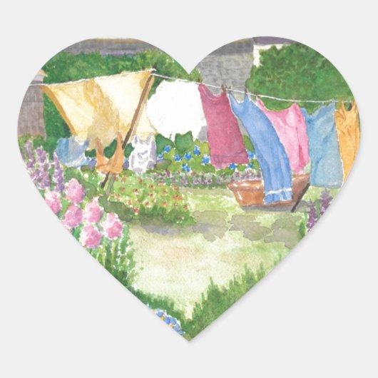 Kathy's wasgoed op Monhegan is me hart Sticker (Voorkant)