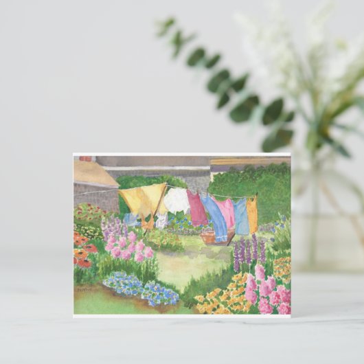 Kathy's wasgoed op Monhegan is mijn Briefkaart (Staand voorkant)