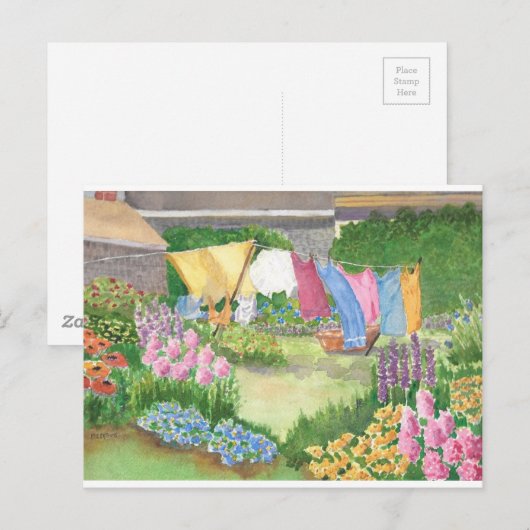 Kathy's wasgoed op Monhegan is mijn Briefkaart (Voorkant / Achterkant)