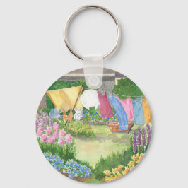 Kathy's wasgoed op Monhegan Island Maine Sleutelha Sleutelhanger