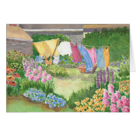 Kathy's wasgoed op Monhegan Island Maine Watercolo