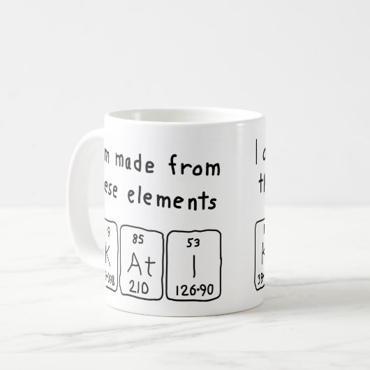 Kati periodieke lijstnaam mok (Voorkant links)