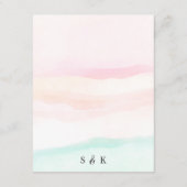 Katie - Aquarel Pastel Wedding Details Informatiekaartje (Achterkant)
