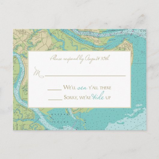 Katie & Brad's Wedding Reply Briefkaart (Voorkant)