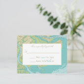 Katie & Brad's Wedding Reply Briefkaart (Staand voorkant)